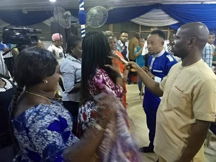Miracle session — laying on of hands